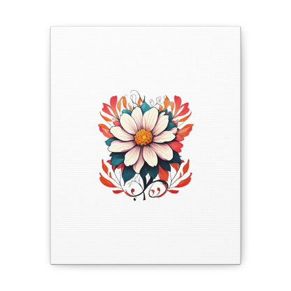 Floral White Canvas Gallery Wraps