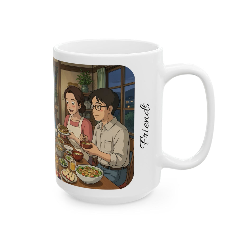 Family & Friends #8 Forever White Ceramic Mug — Cozy Feast Cup (11oz/15oz)