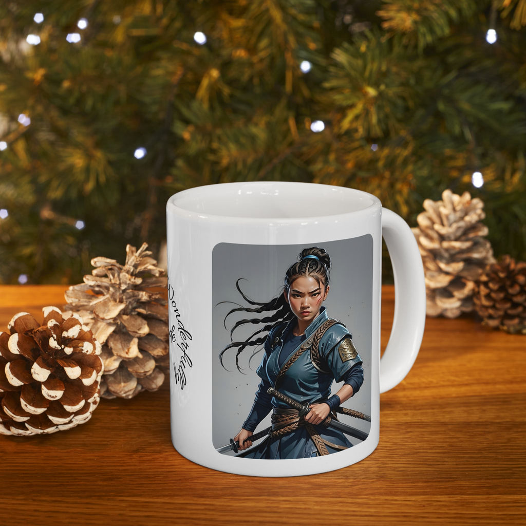 Gentle Woman of Valor #5 White Ceramic Mug - Fearfully & Wonderfully Made Tribute Cup (11oz/15oz)