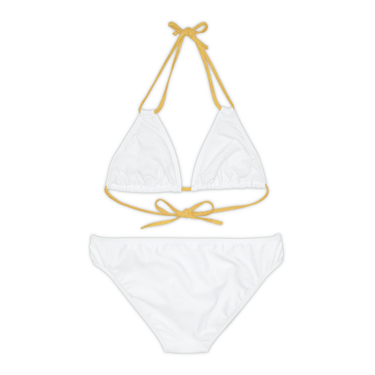 White Strappy Bikini Set (AOP)