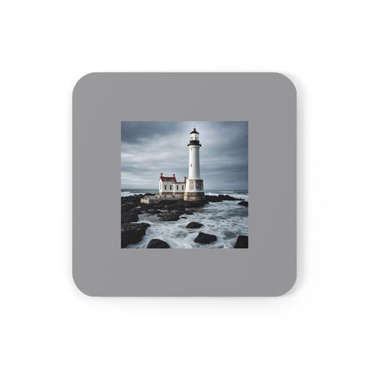 Matiby Lighthouse Grey Cork Back Coaster