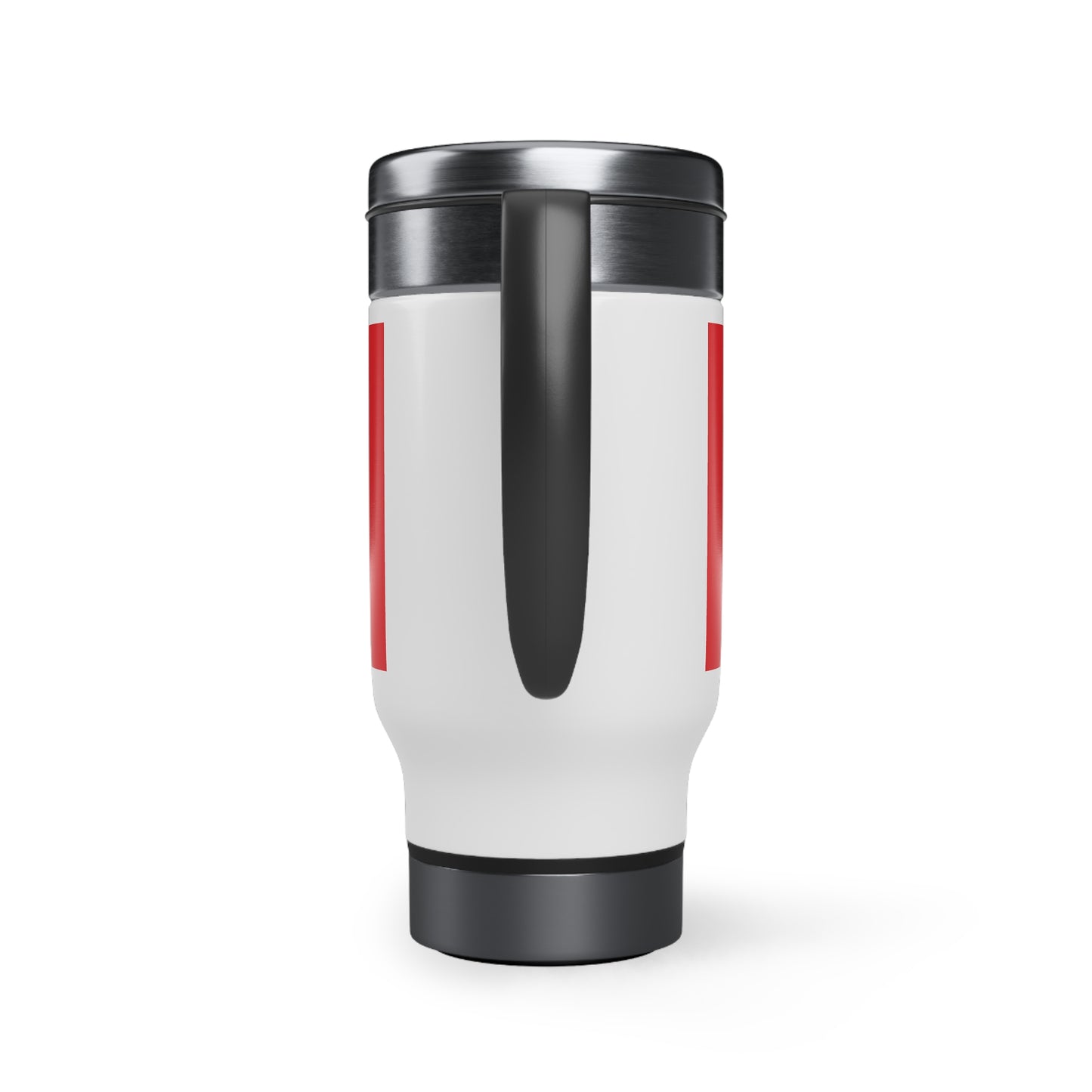 "Rojo" Red Stainless Steel Travel Mug with Handle, 14oz