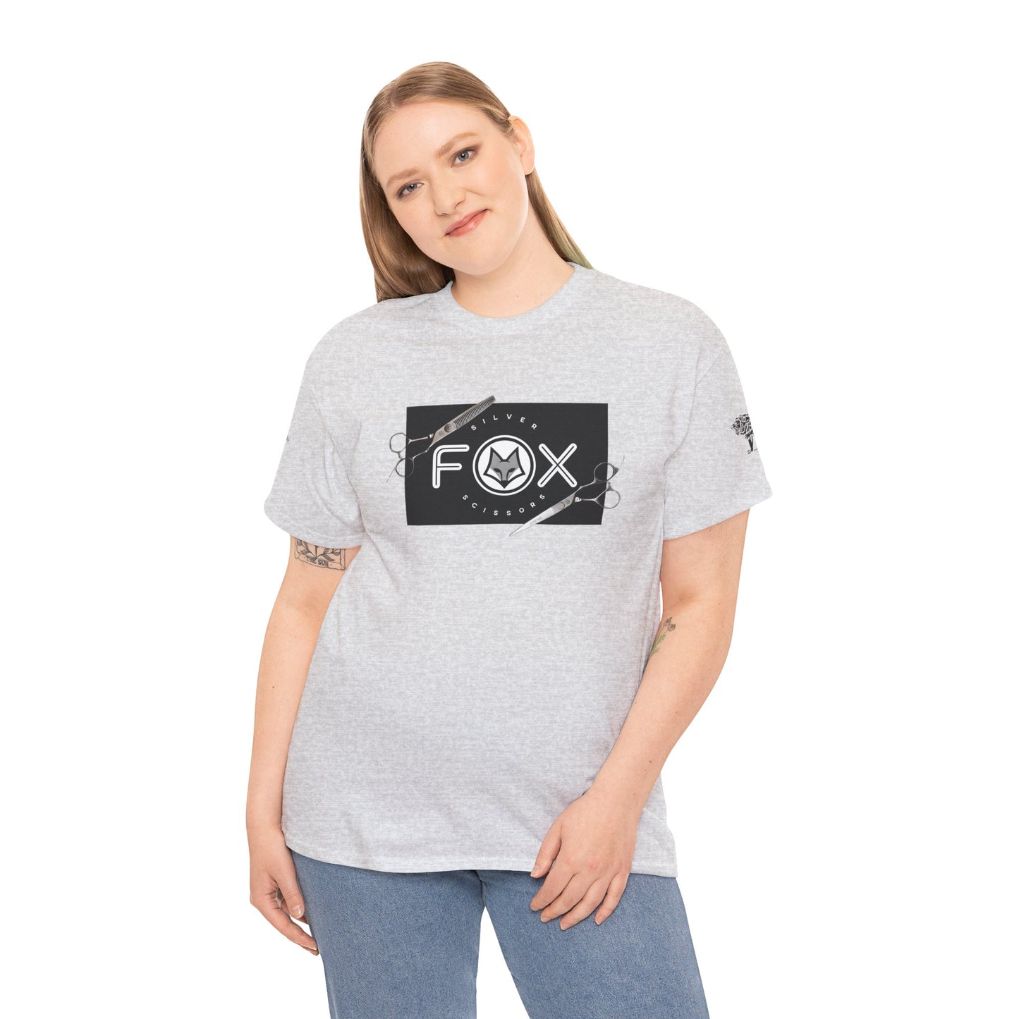 Silver Fox Scissors Unisex Heavy Cotton Tee