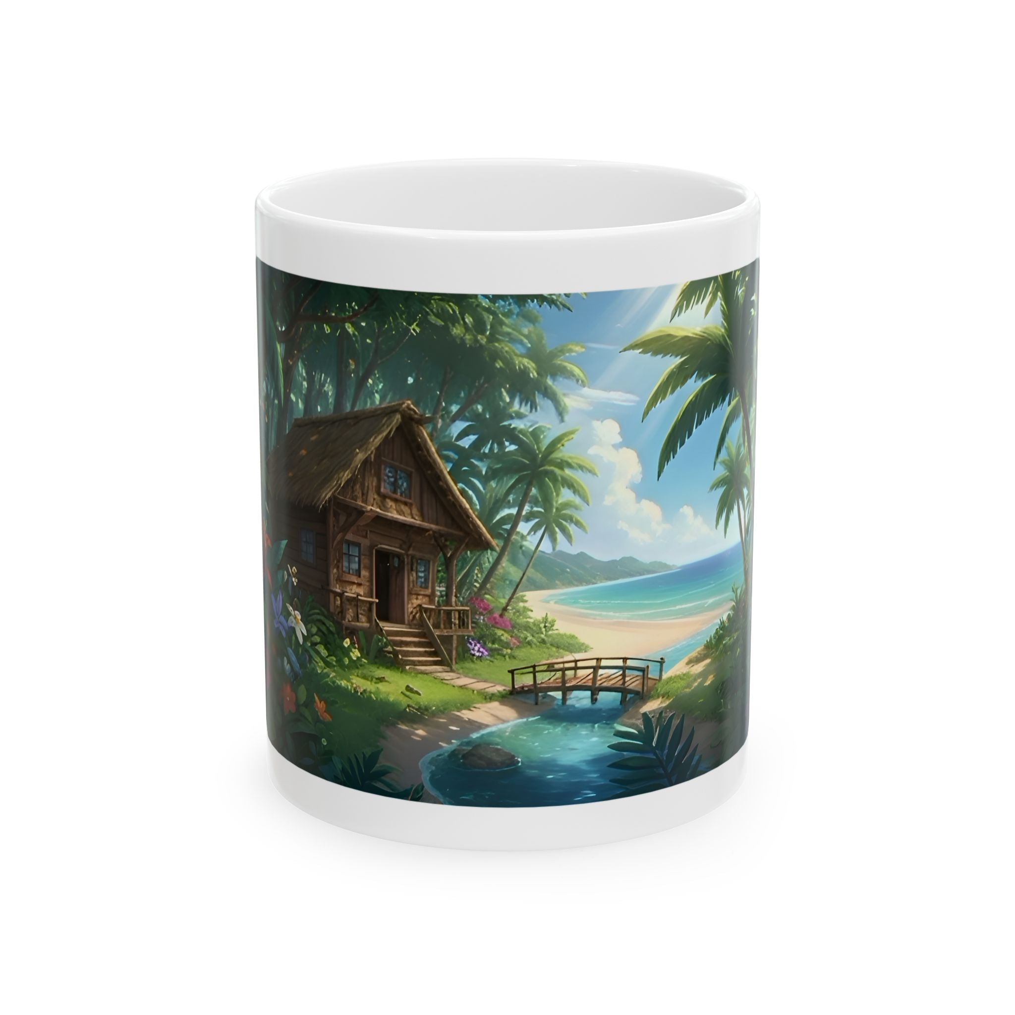 Cozy Architecture & Dreamy Landscapes #46 White Ceramic Mug – Homes Home Sweet Home Cup (11oz/15oz)