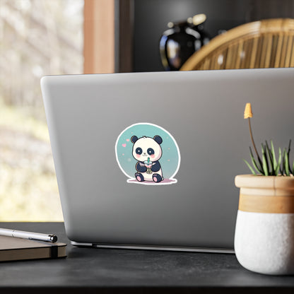 Panda With Boba Kiss-Cut Vinyl Decals