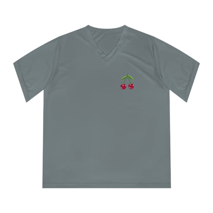 Women's Performance Cherry V-Neck T-Shirt