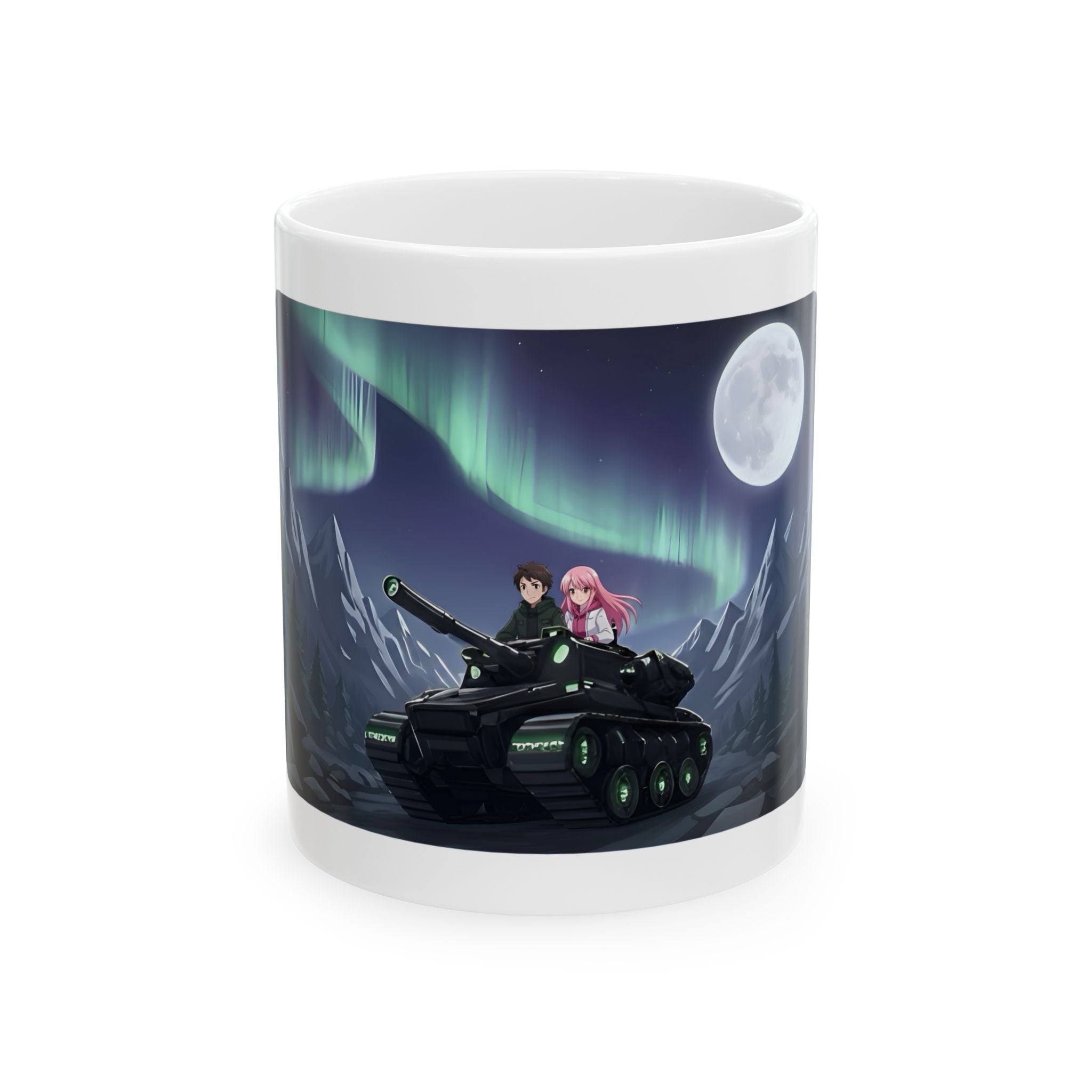 Aurora Borealis Northern Lights Vista White Ceramic Mug – Life’s Little Wonders Cup (11oz/15oz)