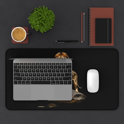 Matiby Lion Desk Mat, Black