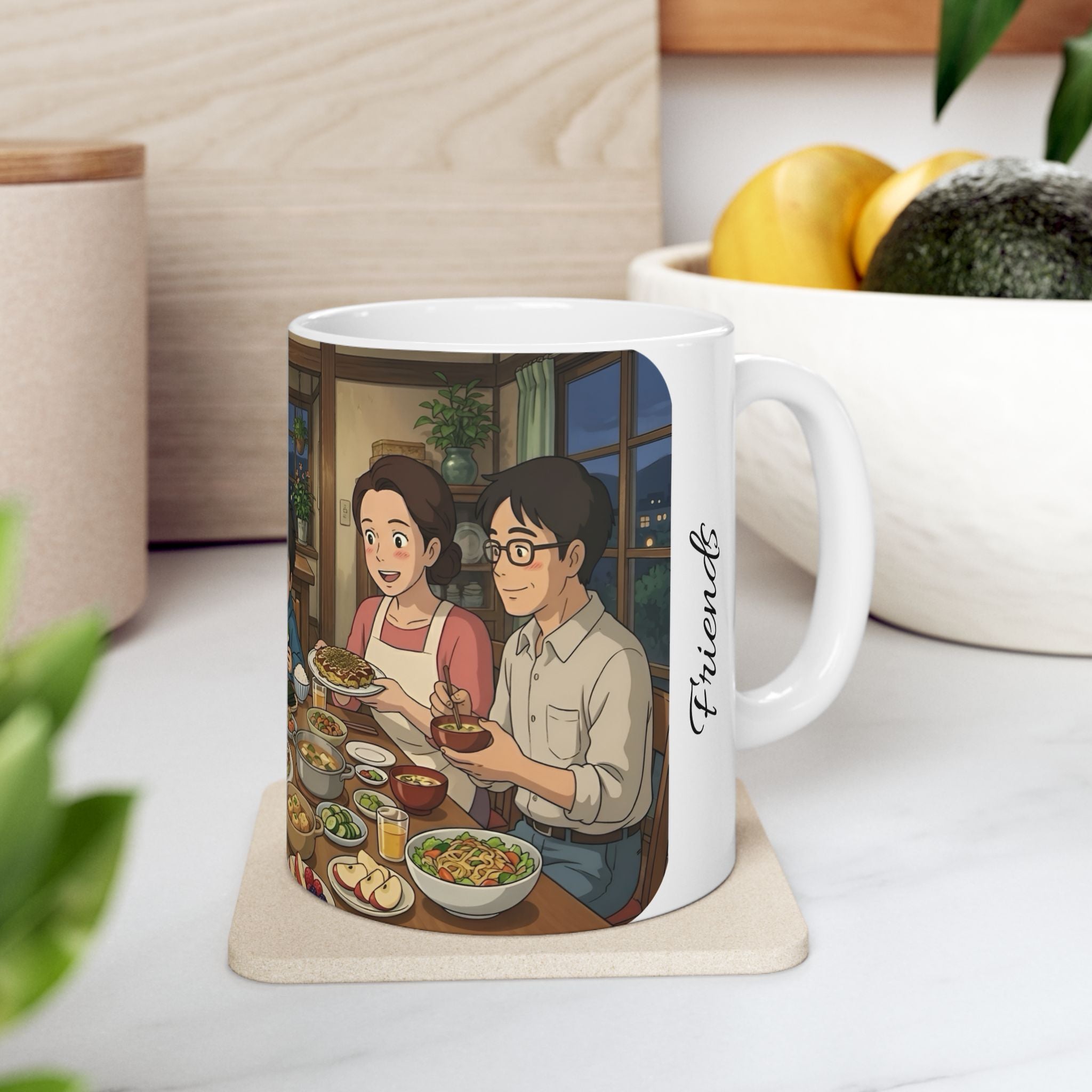 Family & Friends #8 Forever White Ceramic Mug — Cozy Feast Cup (11oz/15oz)