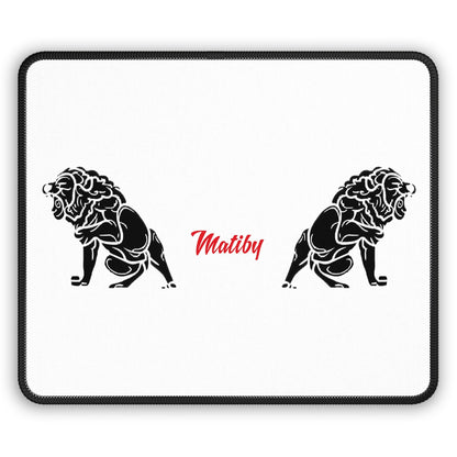 Matiby White Gaming Mouse Pad