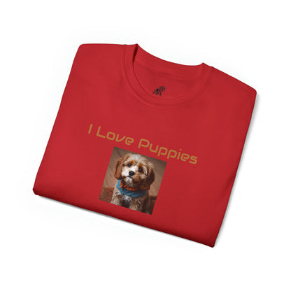 Matiby "I Love Puppies" Unisex Ultra Cotton Tee