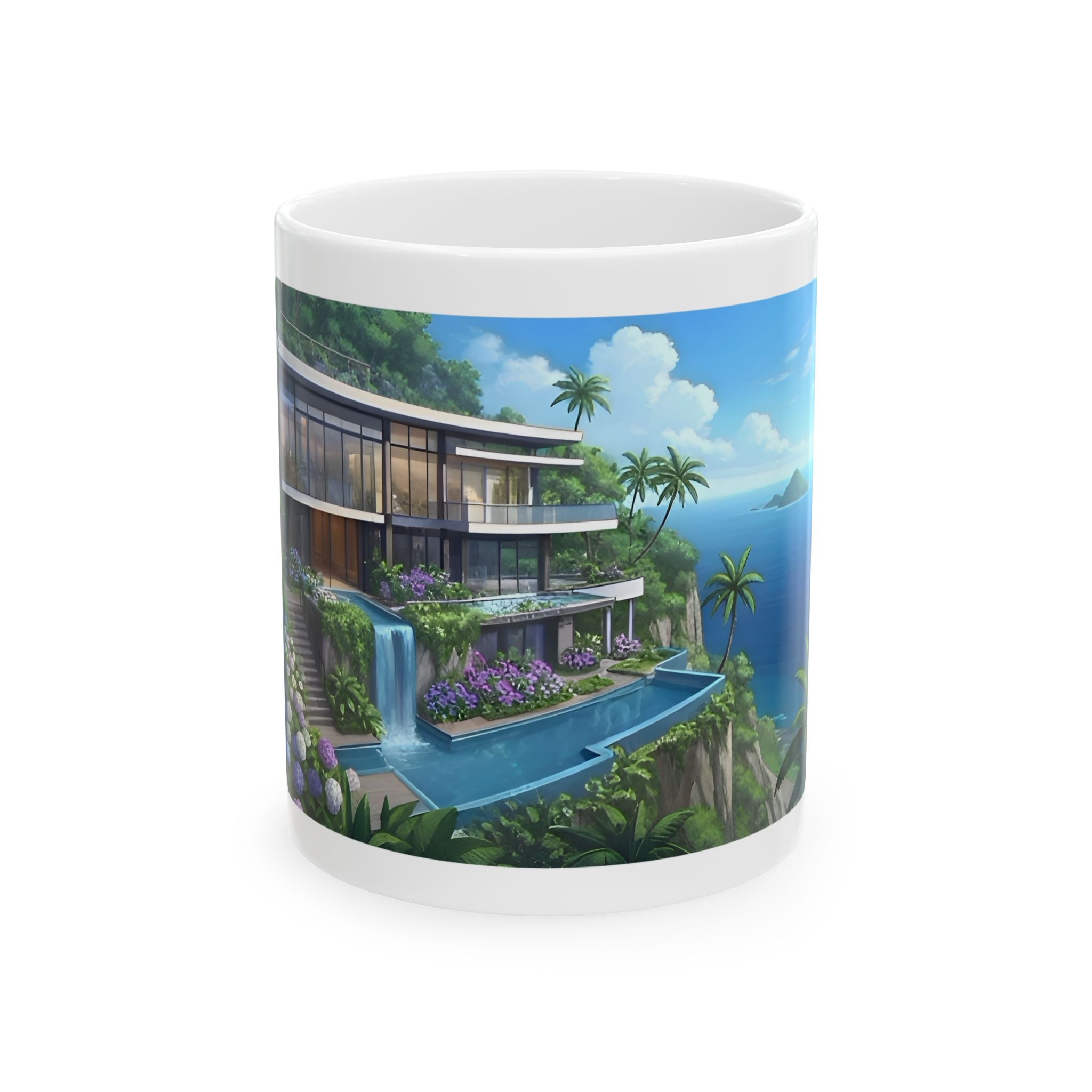 Cozy Architecture & Dreamy Landscapes #29 White Ceramic Mug – Homes Home Sweet Home Cup (11oz/15oz)
