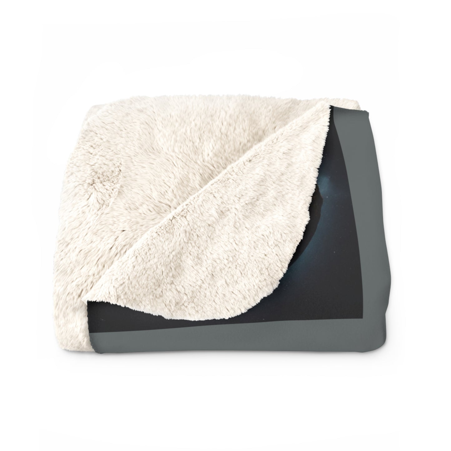 Matiby MEK Dark Grey Sherpa Fleece Blanket