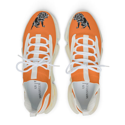 Men's Orange Mesh Sneakers