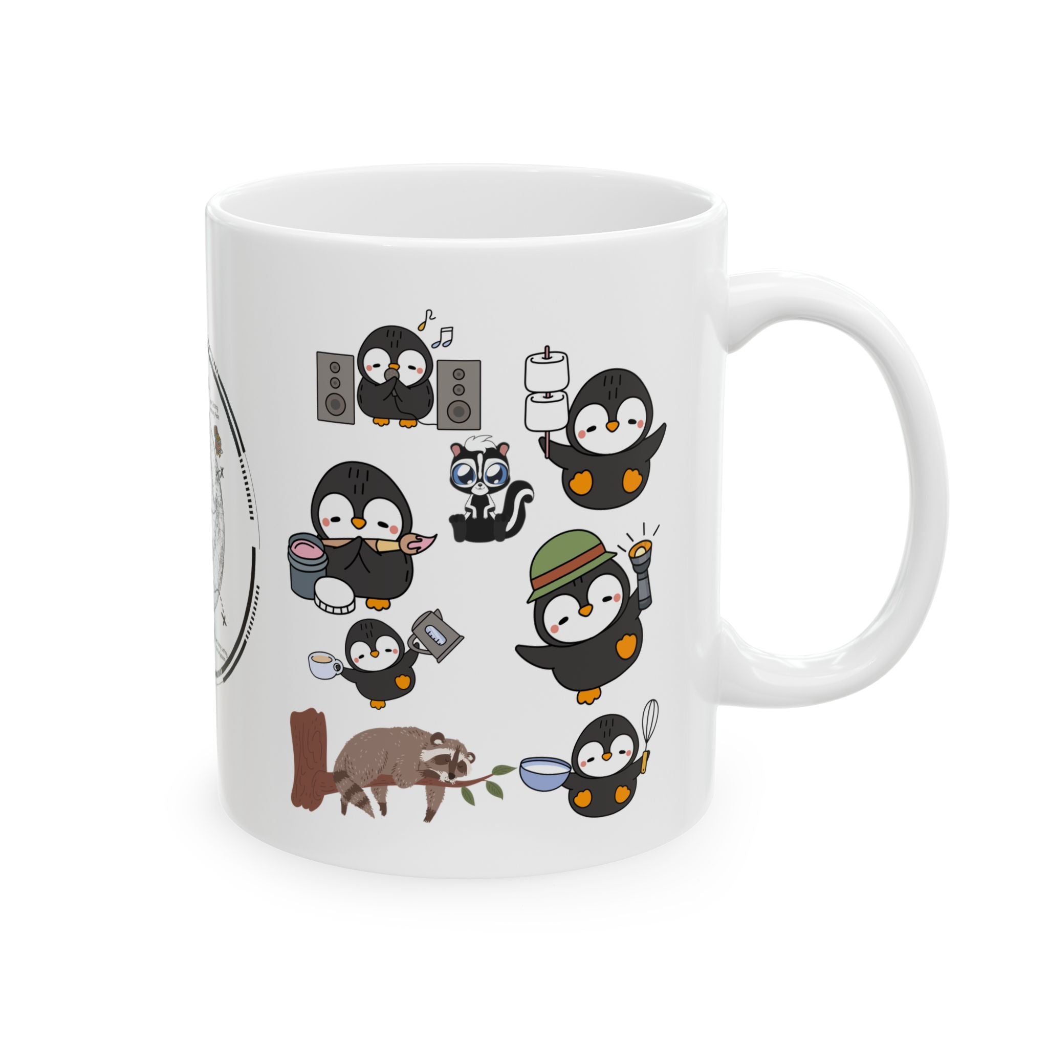 Playful & Cute Pets Decor #4 White Ceramic Mug — Adorable Animals To Brighten Your Day Cup (11oz & 15oz)