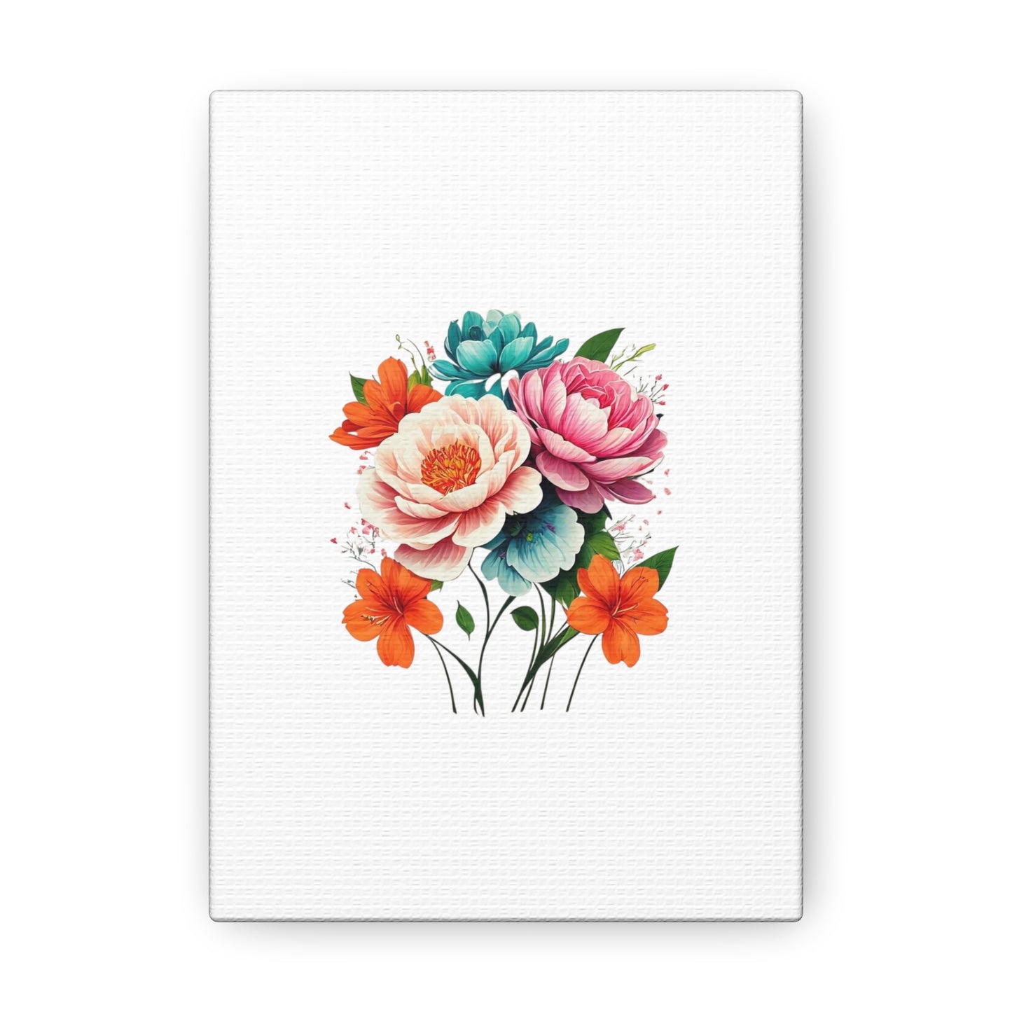 Floral White Canvas Gallery Wraps