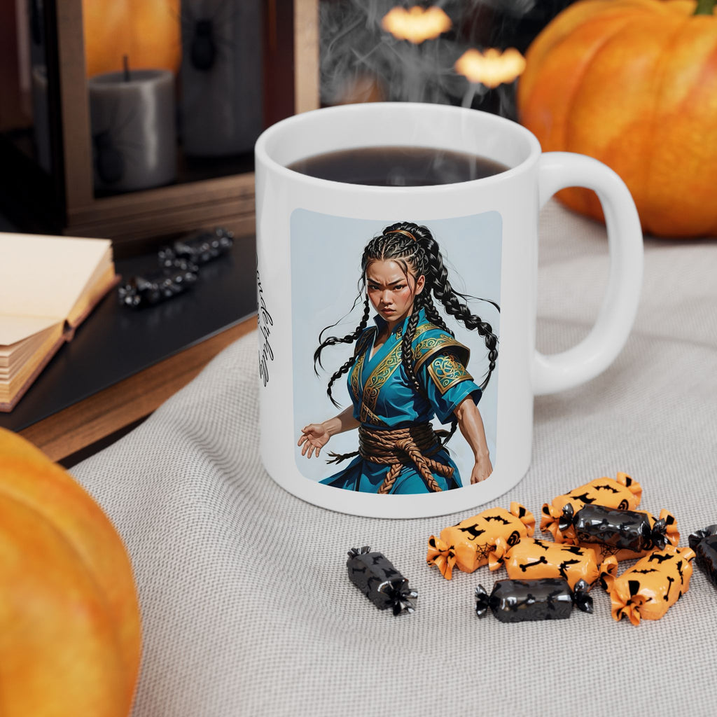 Gentle Woman of Valor #3 White Ceramic Mug - Fearfully & Wonderfully Made Tribute Cup (11oz/15oz)