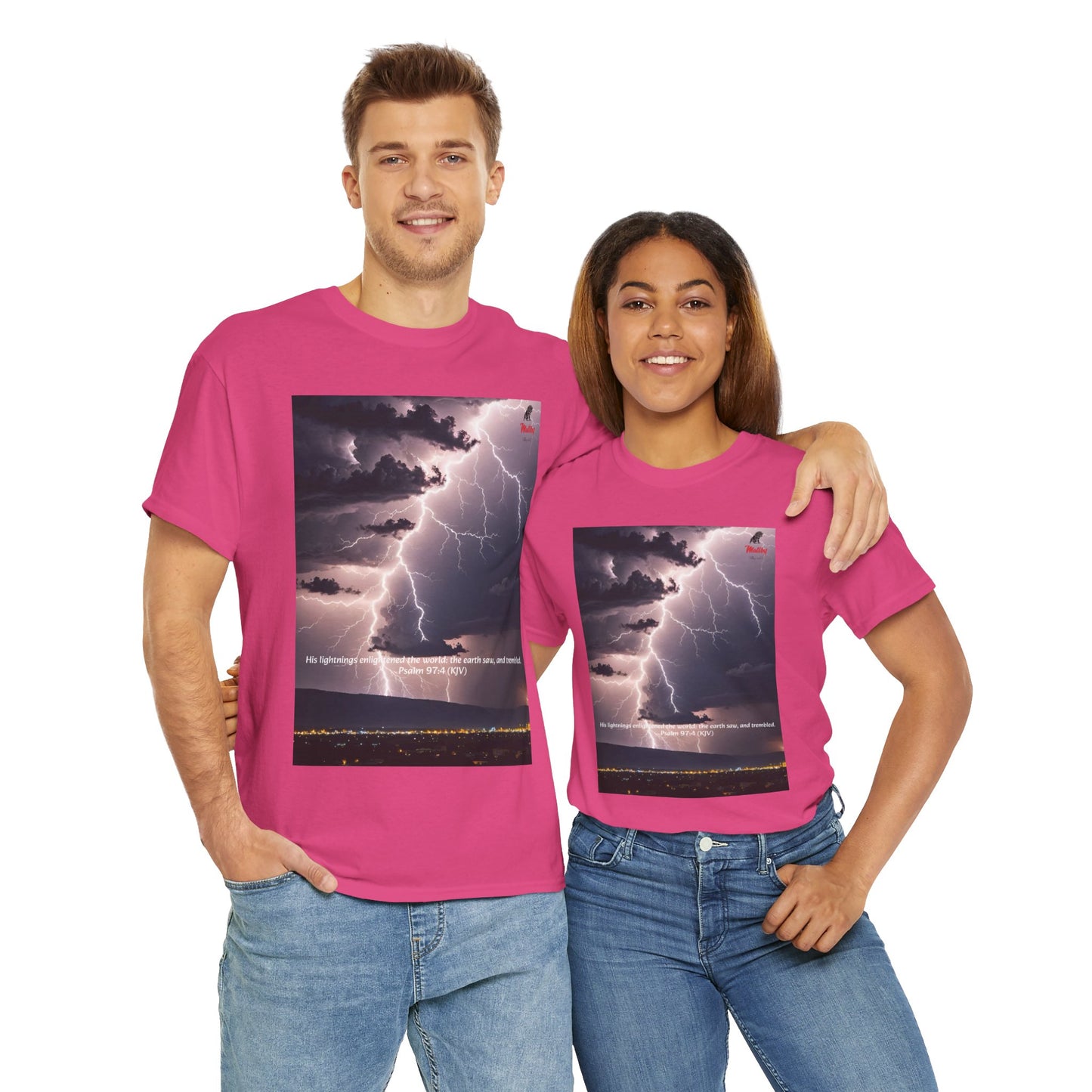 Lightning Style Earth Trembled Unisex Heavy Cotton Tee