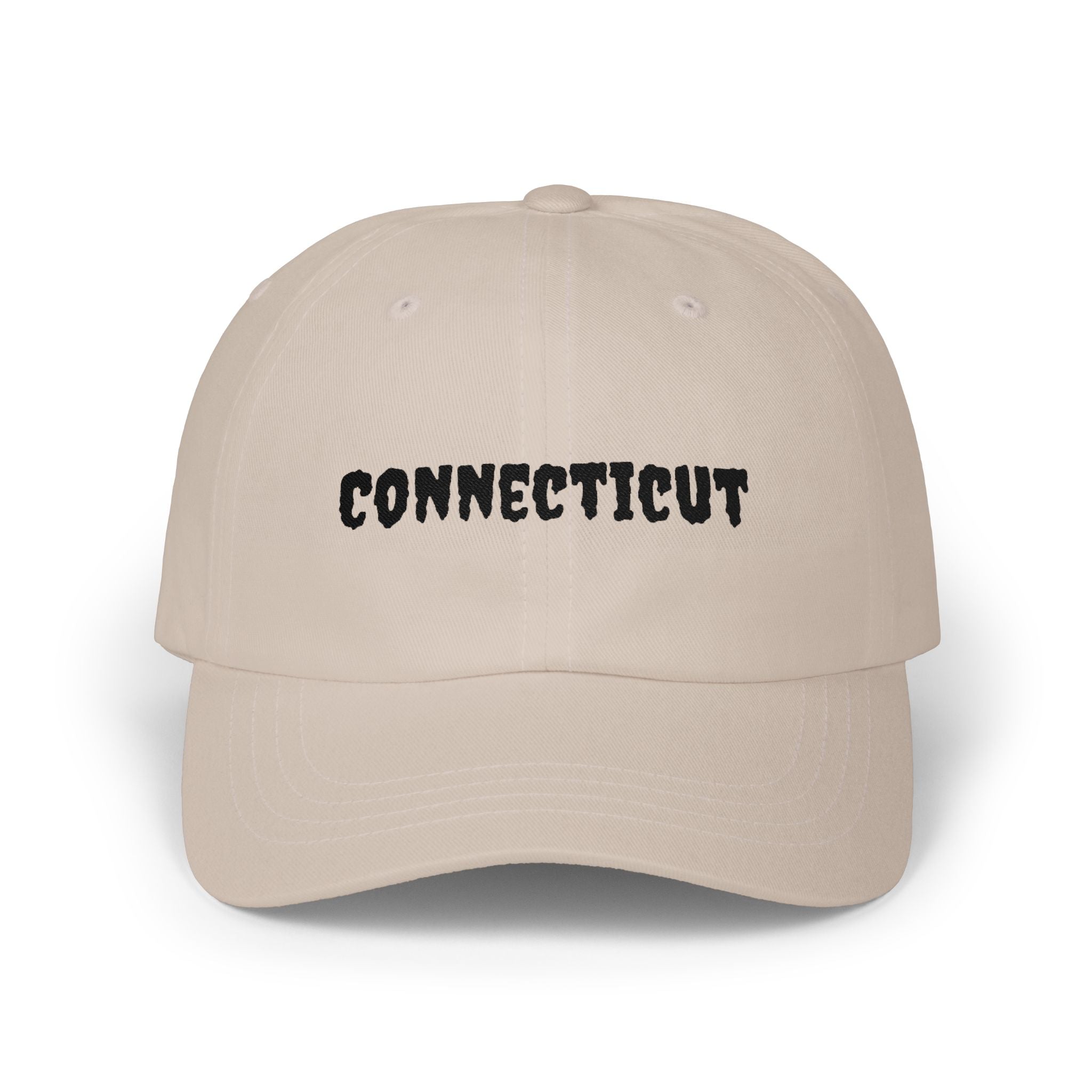 Connecticut United States of America Black Embroidered Classic Dad Cap | CT 5th USA Baseball Hat