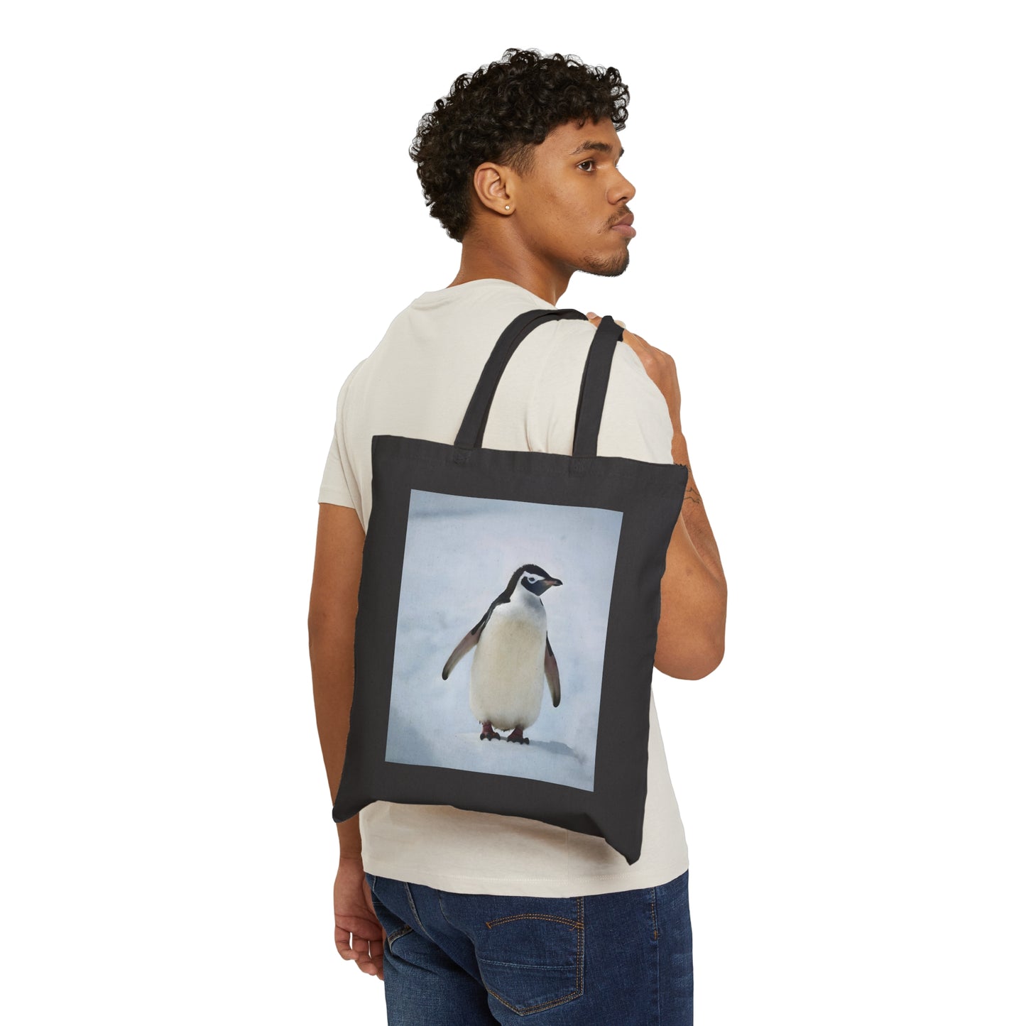 Penguin Cotton Canvas Tote Bag