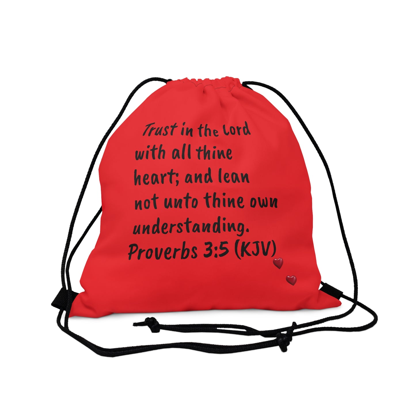 Bible Speaks Outdoor Drawstring Bag Red