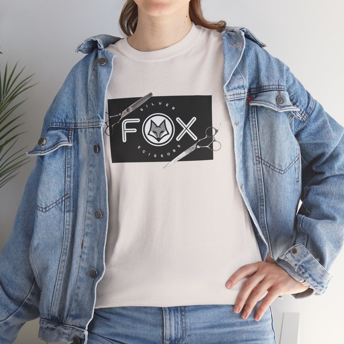 Silver Fox Scissors Unisex Heavy Cotton Tee