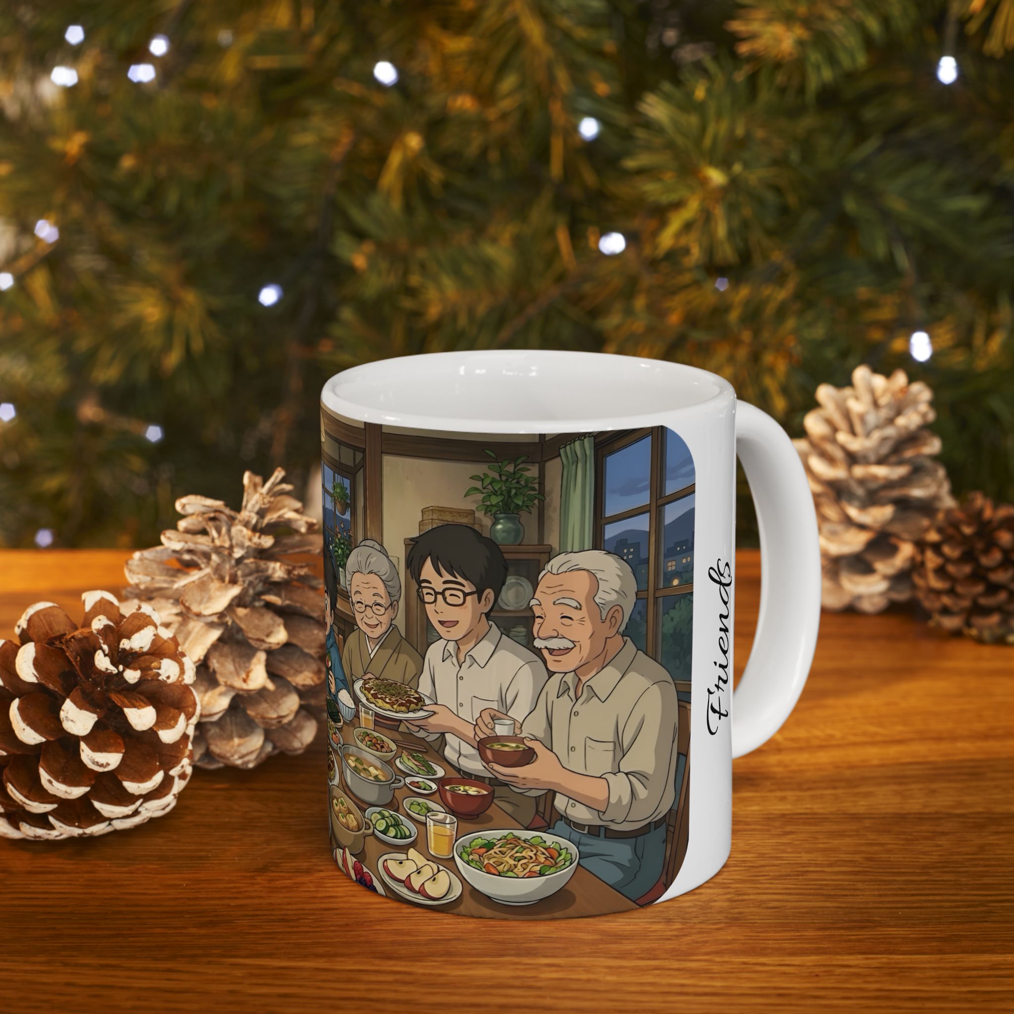 Family & Friends #7 Forever White Ceramic Mug — Cozy Feast Cup (11oz/15oz)