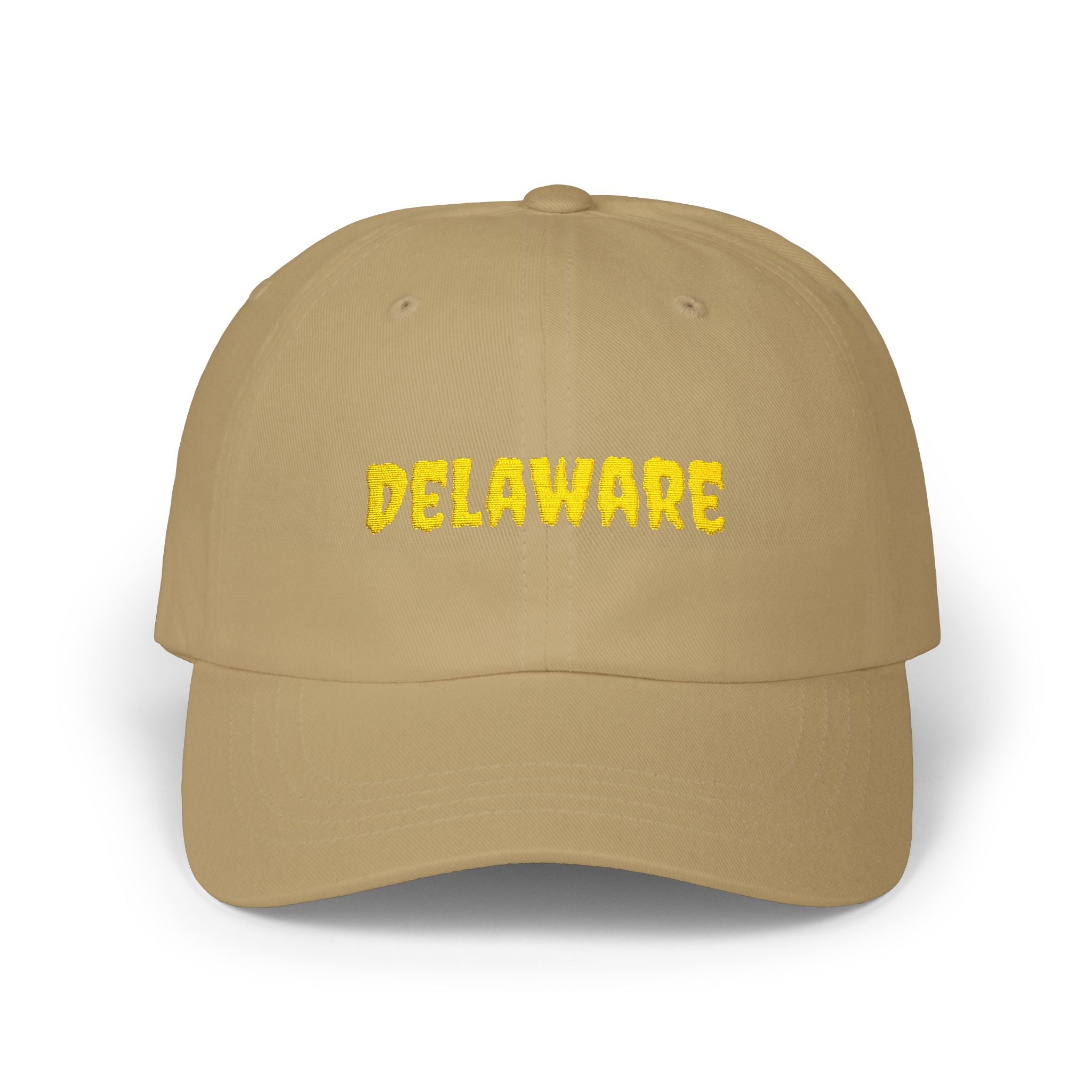 Delaware United States of America Gold Embroidered Classic Dad Cap | DE 1st USA Baseball Hat