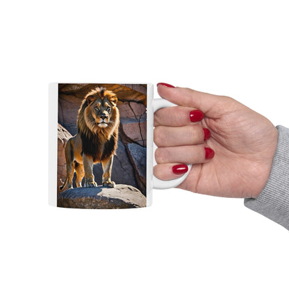 Matiby Lion Ceramic Mug, 11oz