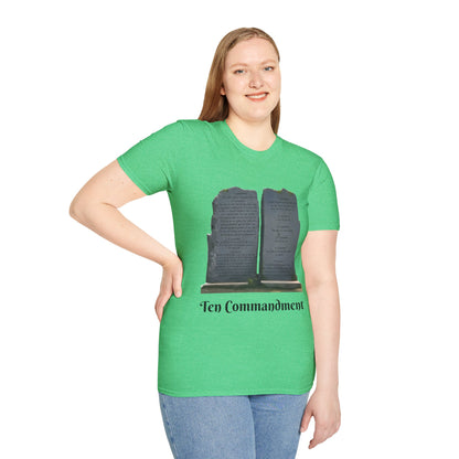 Bible Speaks Ten Commandments Unisex Softstyle T-Shirt