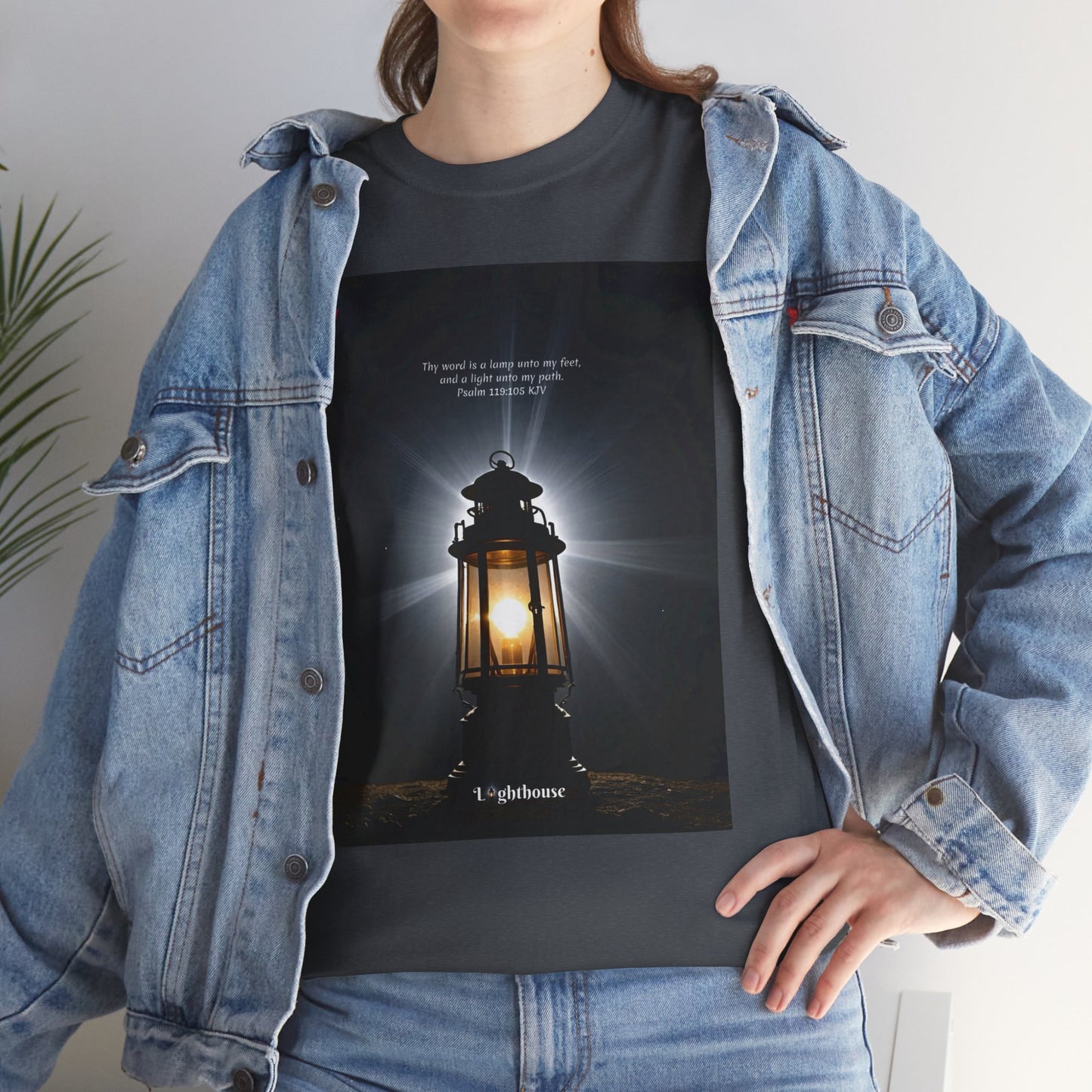 Lighthouse Psalm 119 Unisex Heavy Cotton Tee