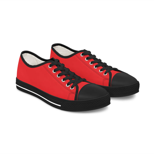 Women's Dark Red Low Top Sneakers