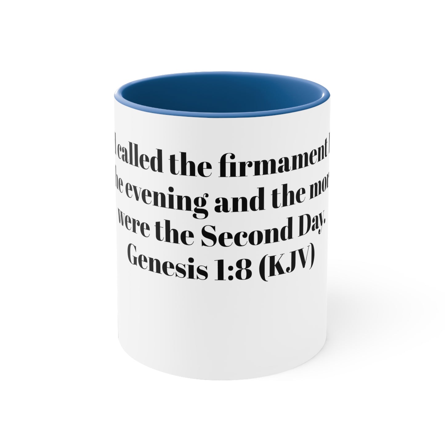 Bible Speaks Gen 1:8 Accent Mug, 11oz