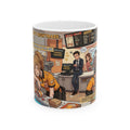 Funny Fast-Food Shift White Ceramic Mug – “Worst Nightmares” Comic Cafe Cup (11oz/15oz)