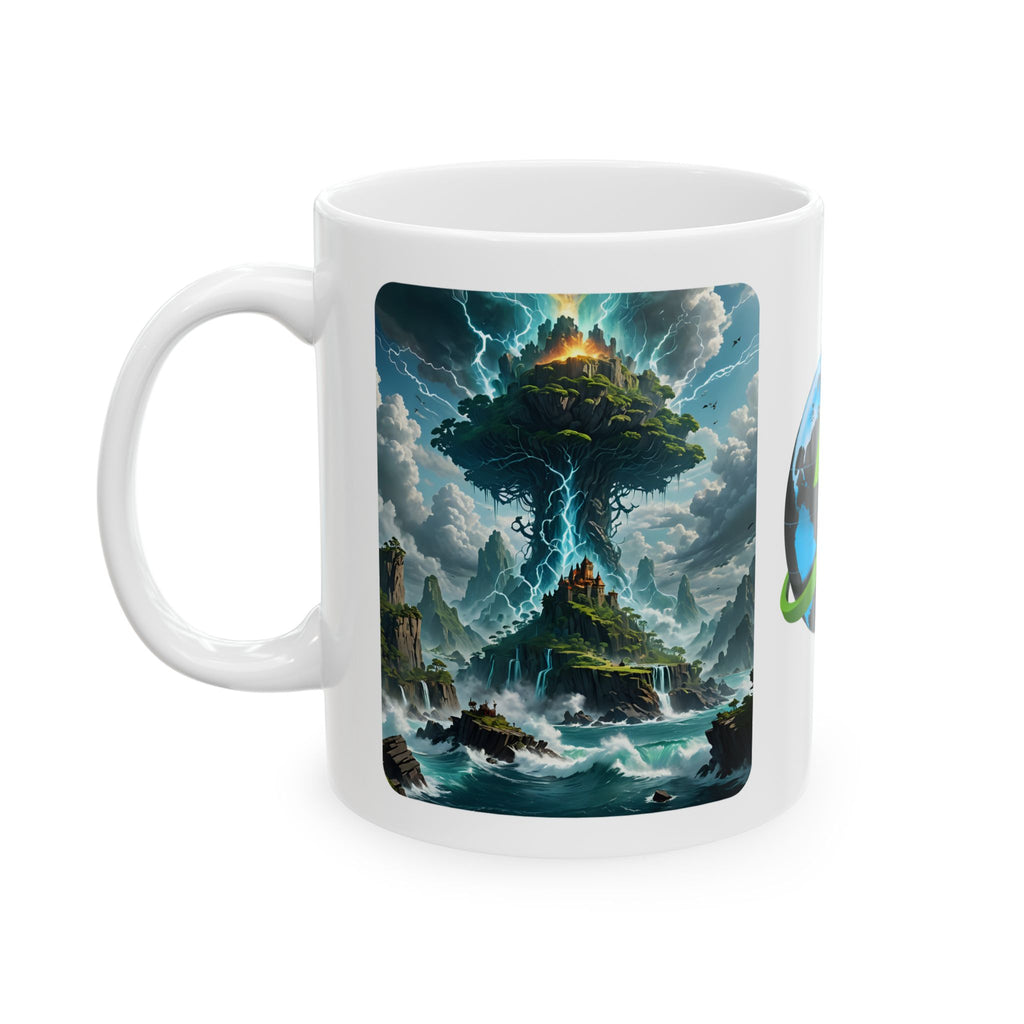 Contrast & Perspective #2 White Ceramic Mug — Time & Chance Daily Cup (11oz, 15oz)