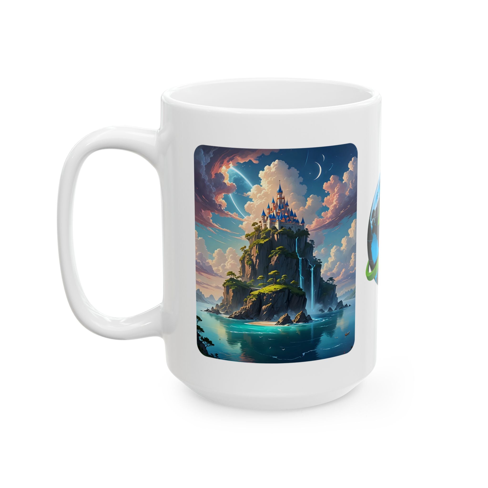 Contrast & Perspective #5 White Ceramic Mug — Time & Chance Daily Cup (11oz, 15oz)