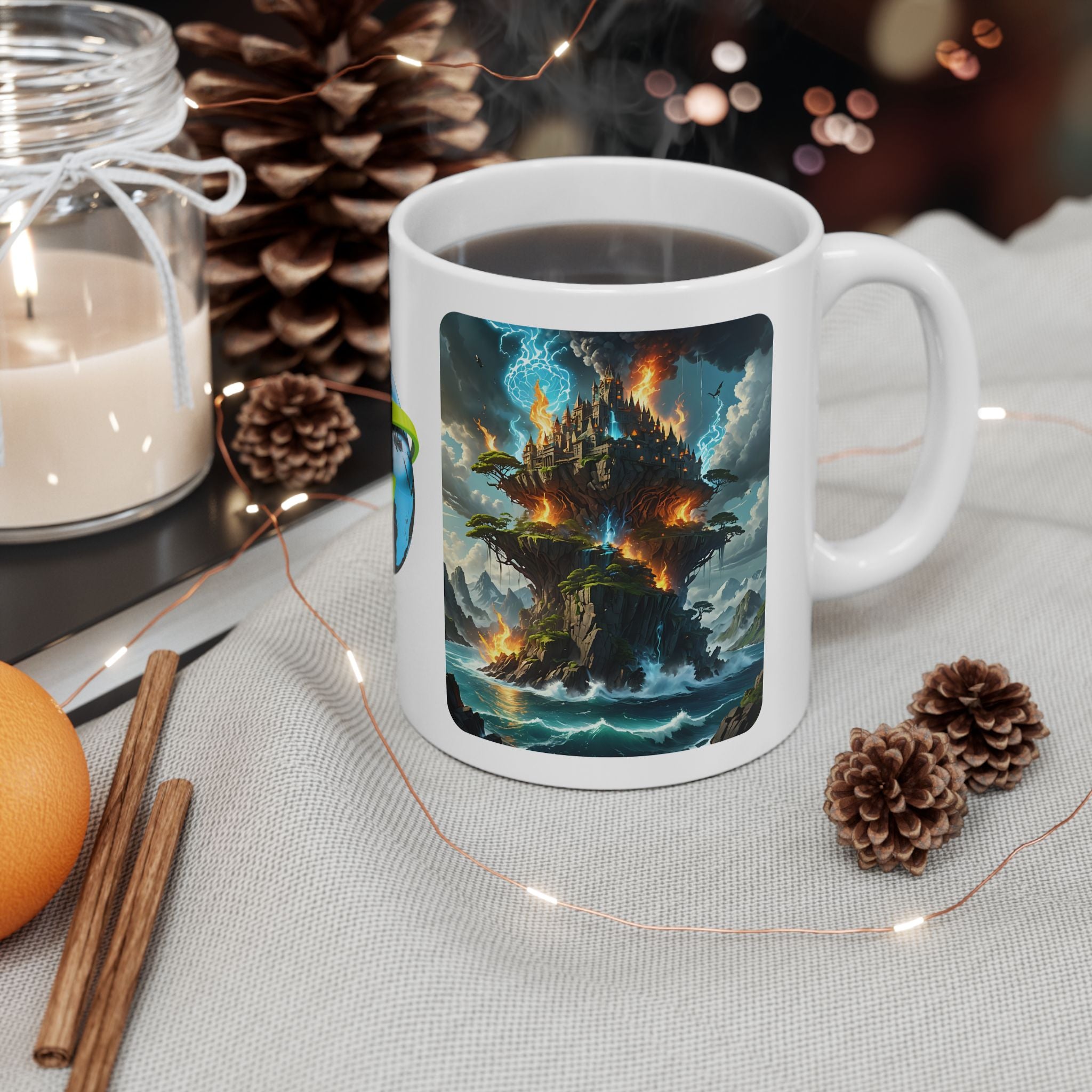 Contrast & Perspective #3 White Ceramic Mug — Time & Chance Daily Cup (11oz, 15oz)