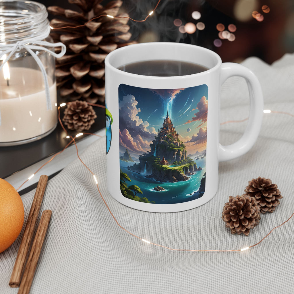 Contrast & Perspective #4 White Ceramic Mug — Time & Chance Daily Cup (11oz, 15oz)