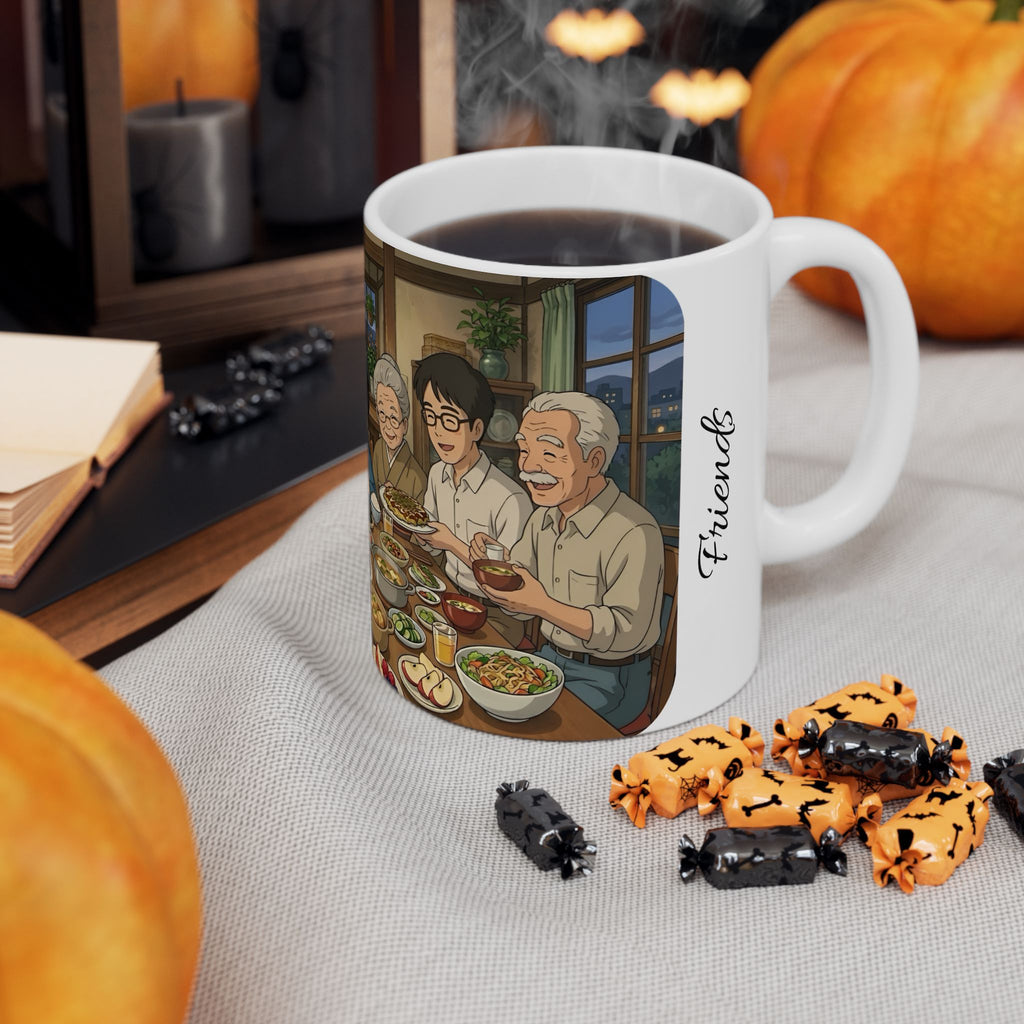 Family & Friends #7 Forever White Ceramic Mug — Cozy Feast Cup (11oz/15oz)
