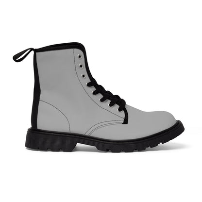 Men's Light Grey Canvas Boots