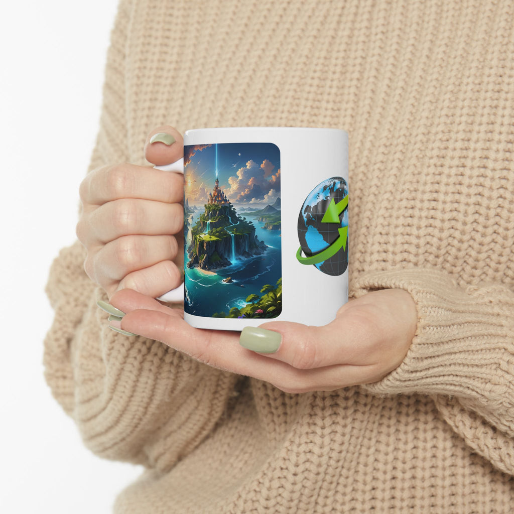 Contrast & Perspective #3 White Ceramic Mug — Time & Chance Daily Cup (11oz, 15oz)