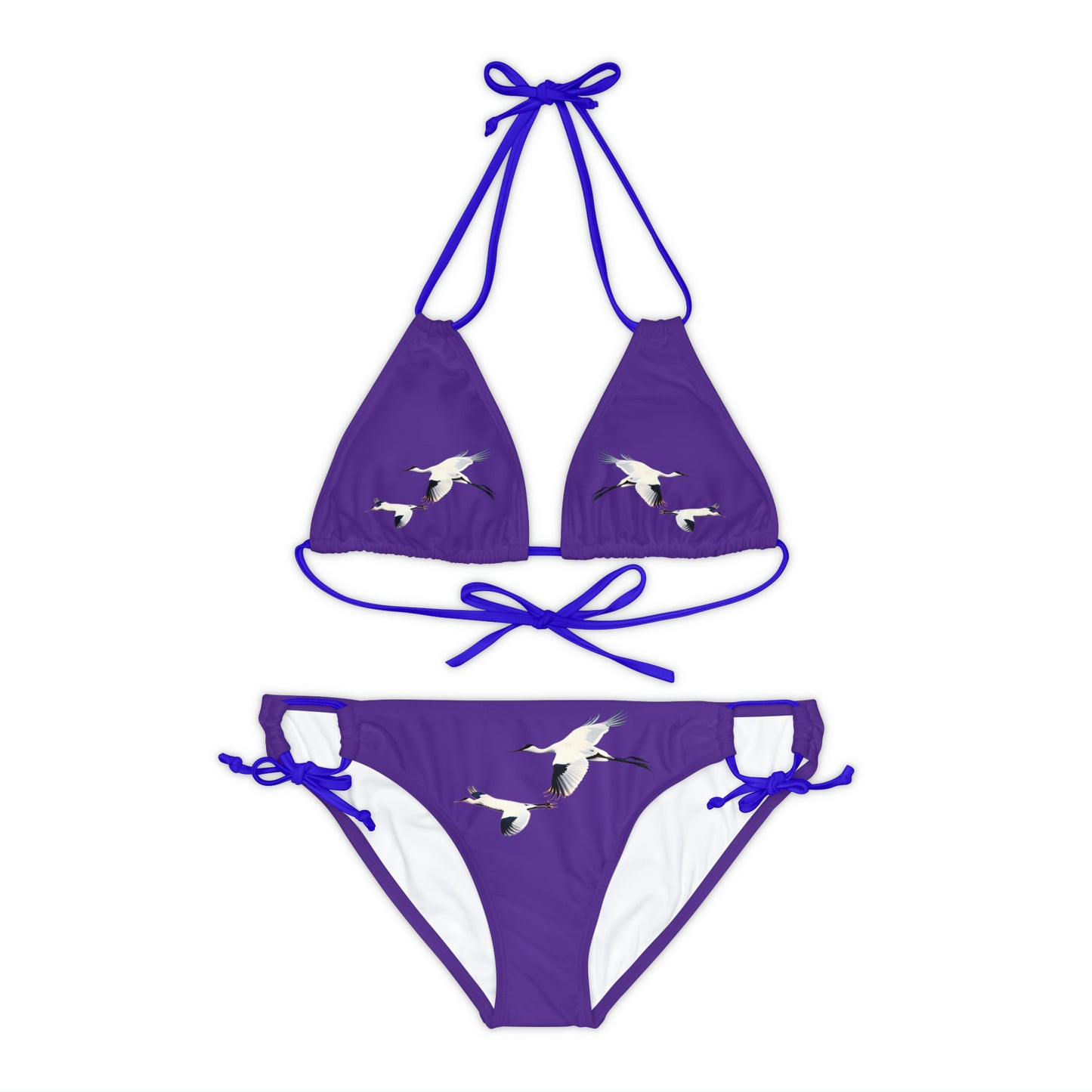 Purple Strappy Bikini Set (AOP)