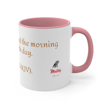 Bible Speaks Gen 1:23 Accent Mug, 11oz