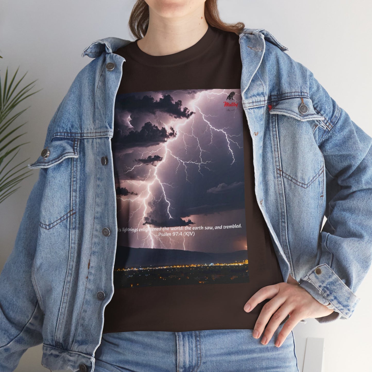 Lightning Style Earth Trembled Unisex Heavy Cotton Tee