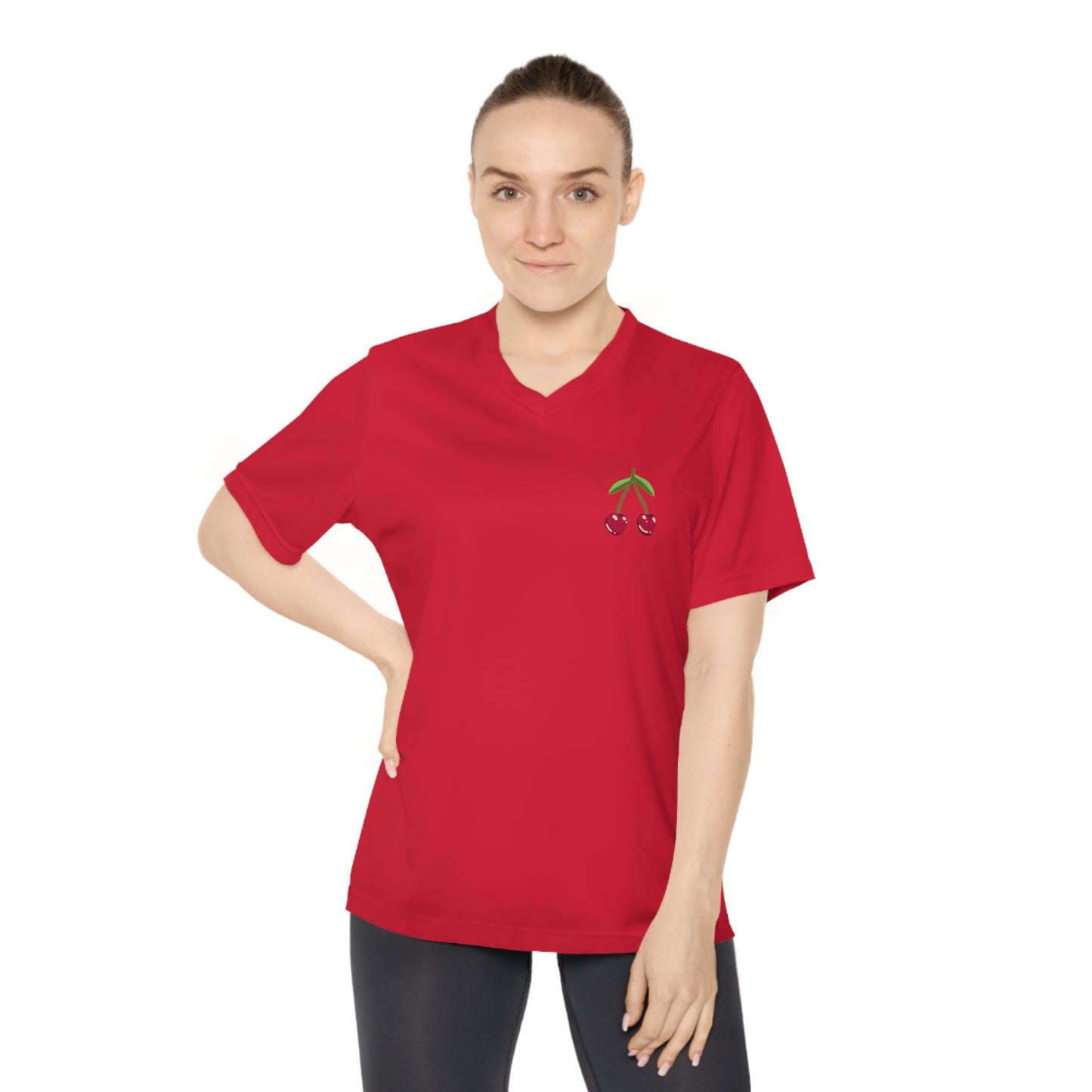 Women's Performance Cherry V-Neck T-Shirt