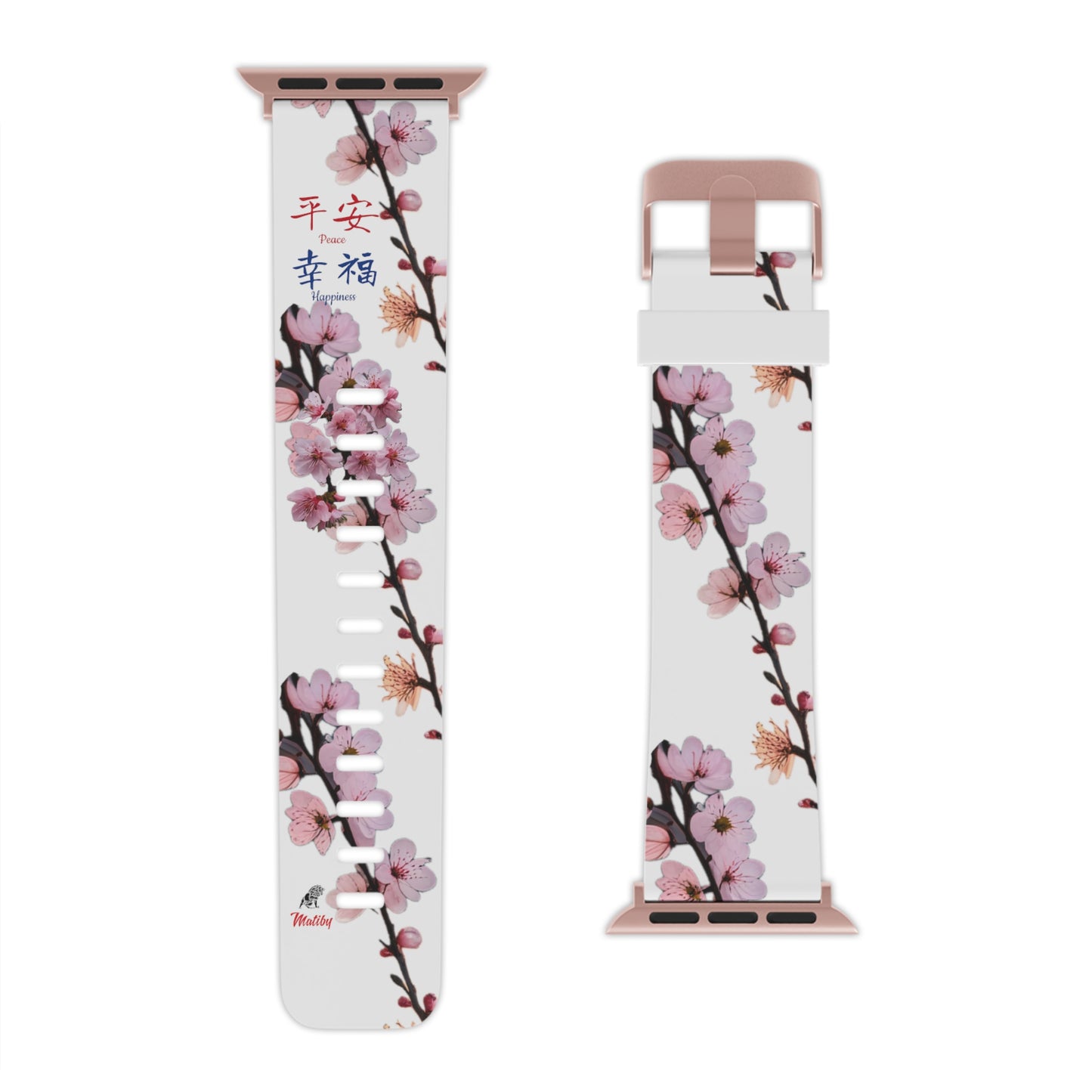 Cherry Blossom White Watch Band for Apple Watch