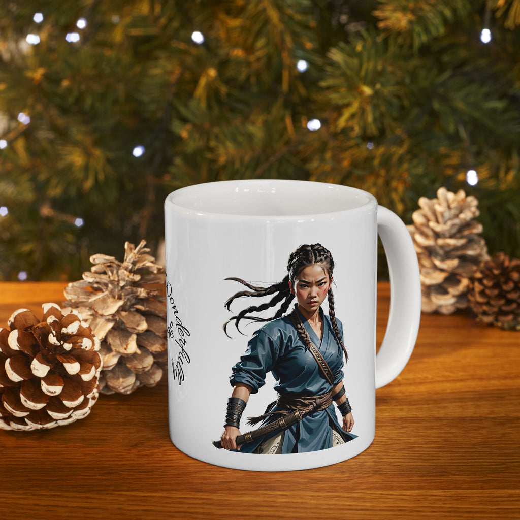 Gentle Woman of Valor #6 White Ceramic Mug - Fearfully & Wonderfully Made Tribute Cup (11oz/15oz)