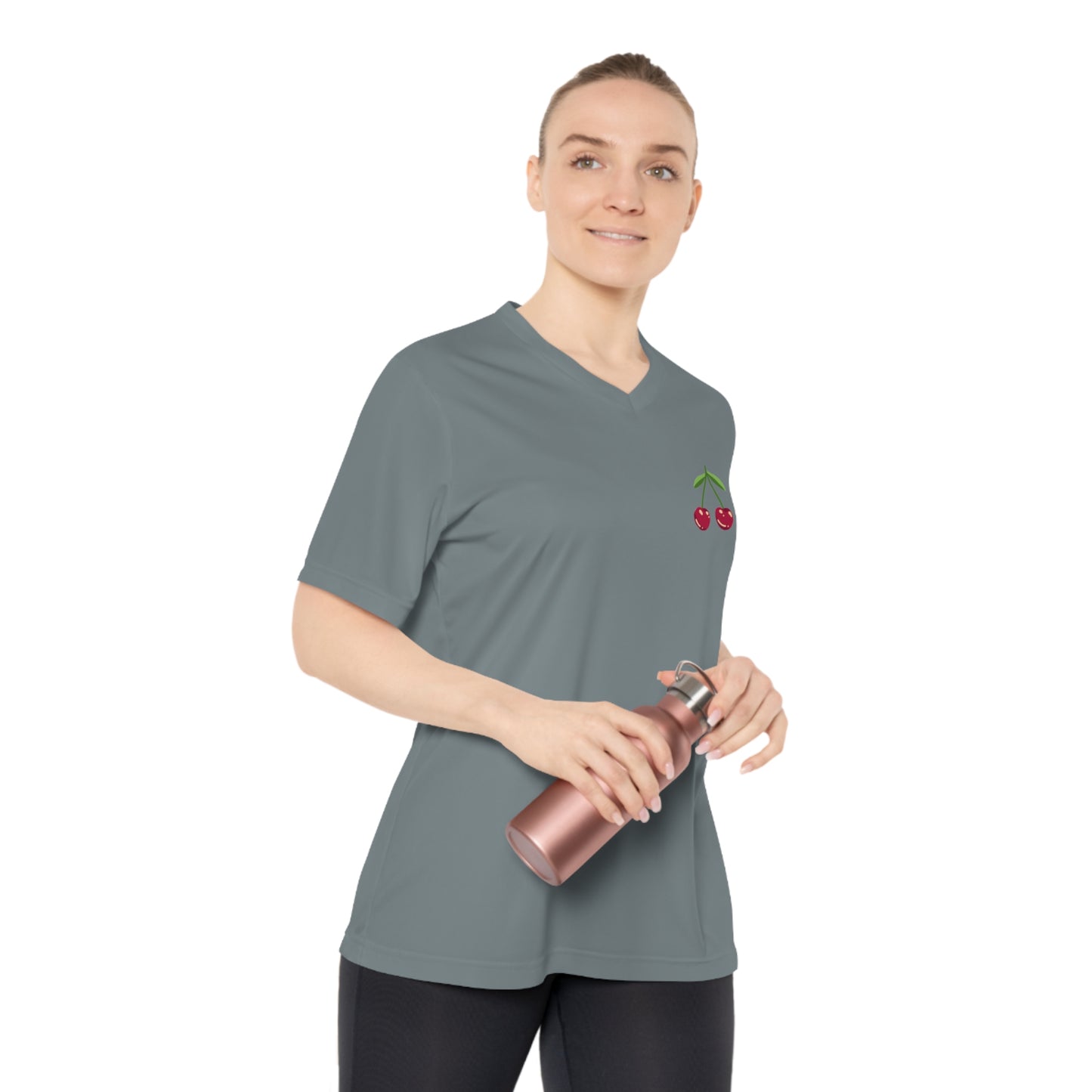 Women's Performance Cherry V-Neck T-Shirt