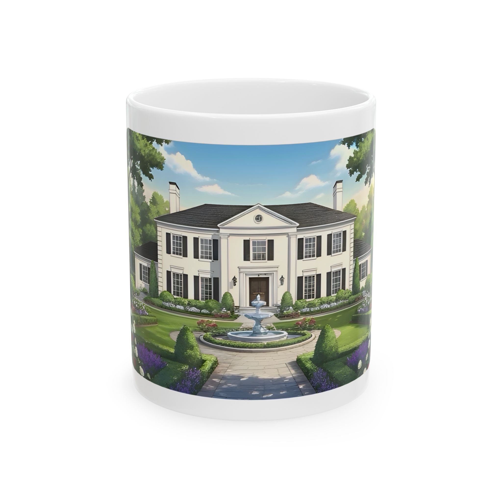 Cozy Architecture & Dreamy Landscapes #48 White Ceramic Mug – Homes Home Sweet Home Cup (11oz/15oz)