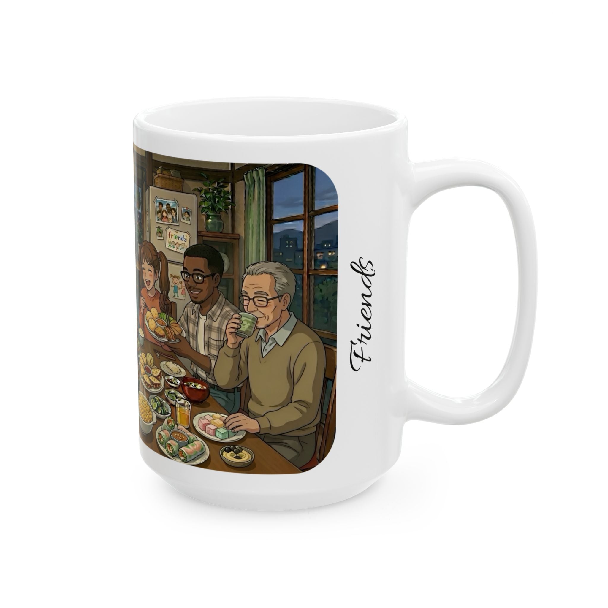 Family & Friends #1 Forever White Ceramic Mug — Cozy Feast Cup (11oz/15oz)